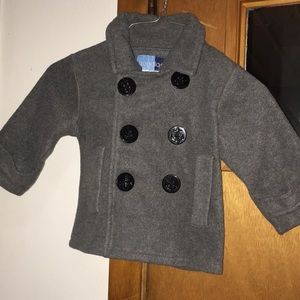 Baby boy 18 month gray fleece pea coat